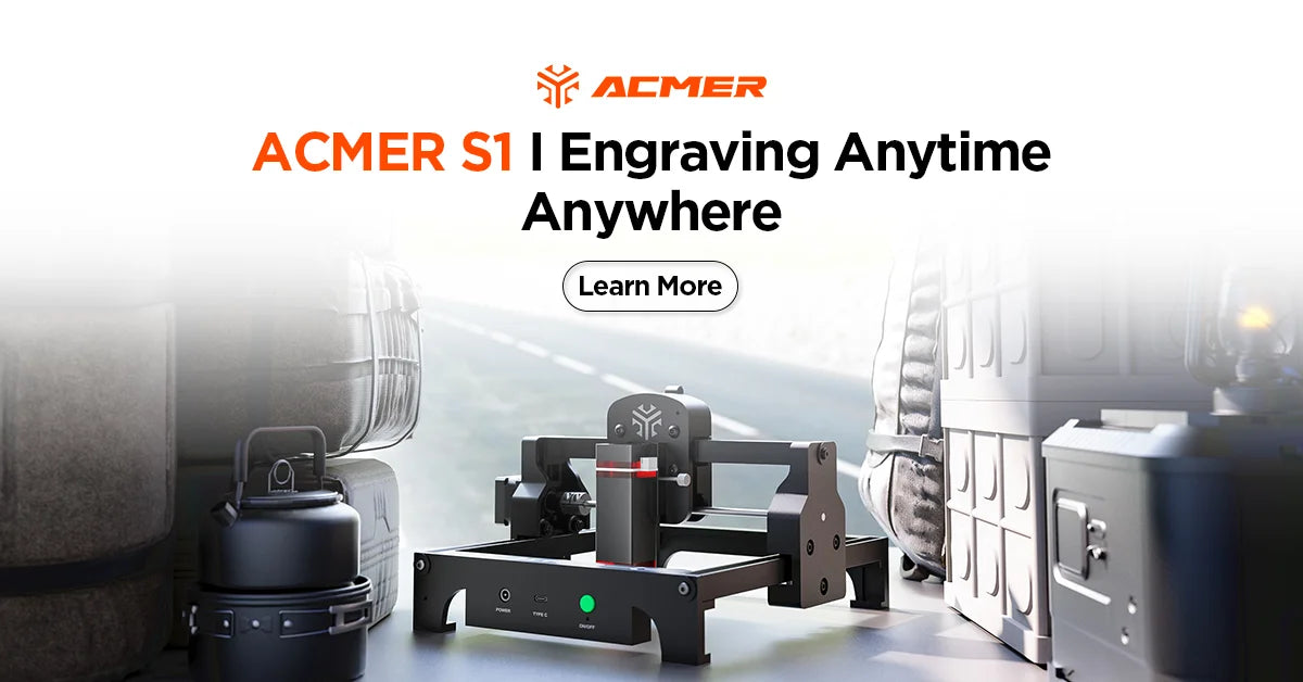 ACMER S1 Mini Portable Laser Engraving Machine DIY Laser Cut Engraver For Engrave Logo Wood Painted Metal Acrylic Glass Leather
