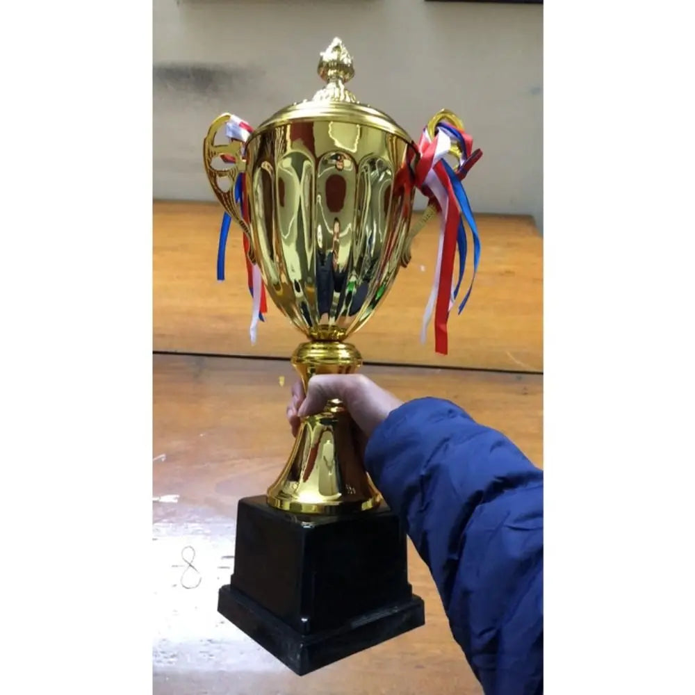 Sports Games Gold Trophy Awards Champion with Lid Winner Award Trophy Toy School Rewarding Supply Competition Soccer