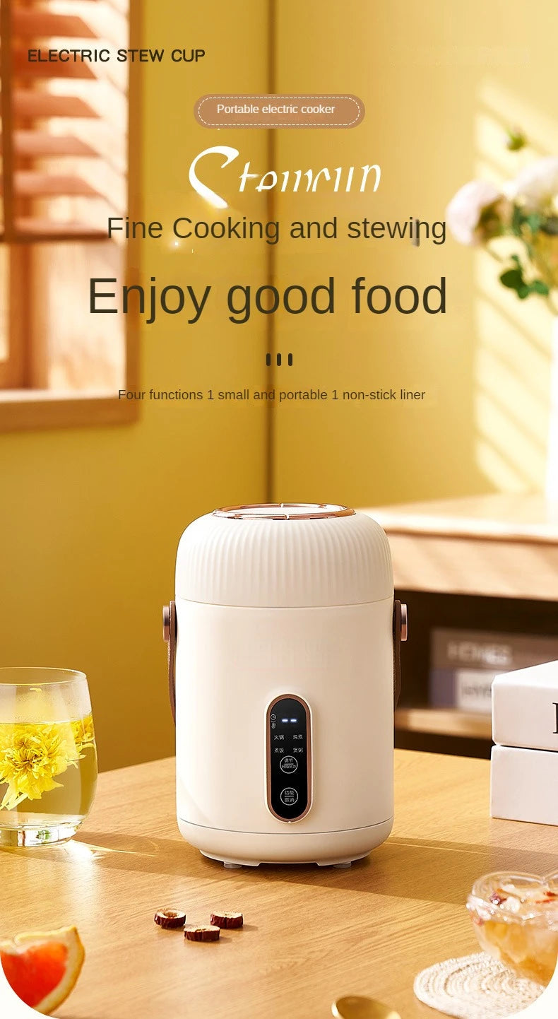 220V 900ML Elektrikli Pişirme Kupası - Taşınabilir Mini Slow Cooker, Çok Fonksiyonlu Pişirme Makinesi, Leç ve Pelte Pişirme