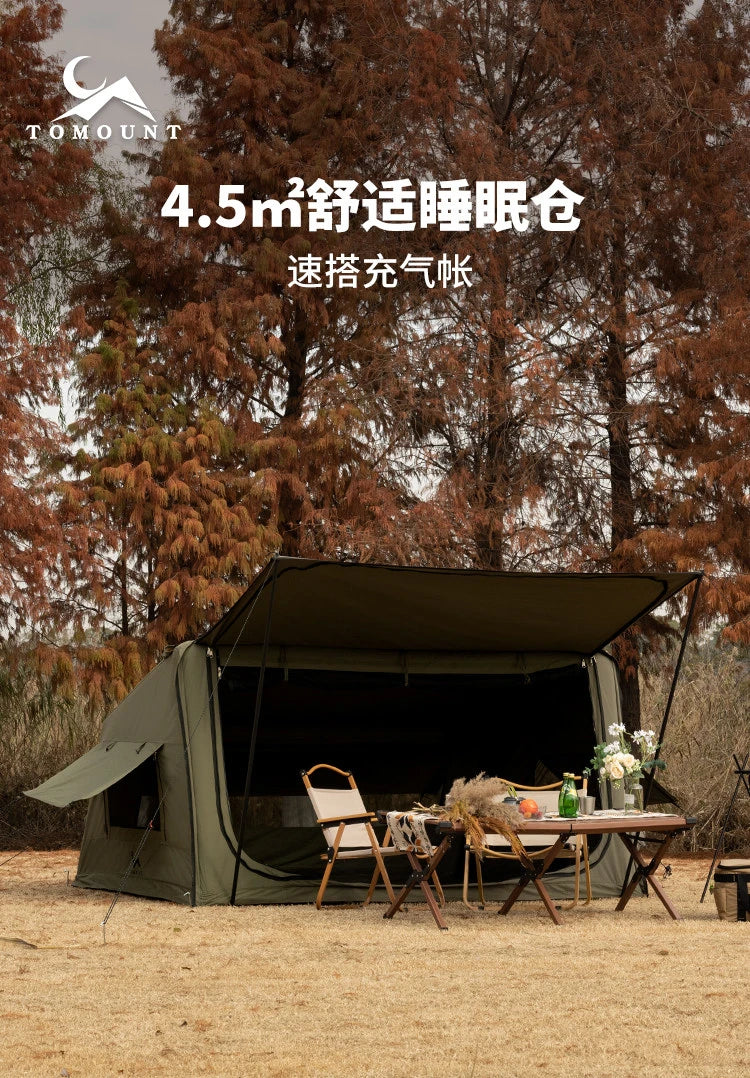 Automatic Inflatable Camping Tent Waterproof Flame Retardant Cotton Sleep Pod For Outdoor Hiking Picnic Party