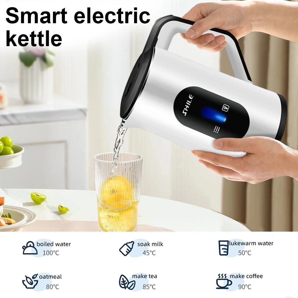 2,2L Edelstahl Wasserkocher – Digitalanzeige, Abschaltautomatik, 1500W Schnellkochfunktion, für Tee und Kaffee