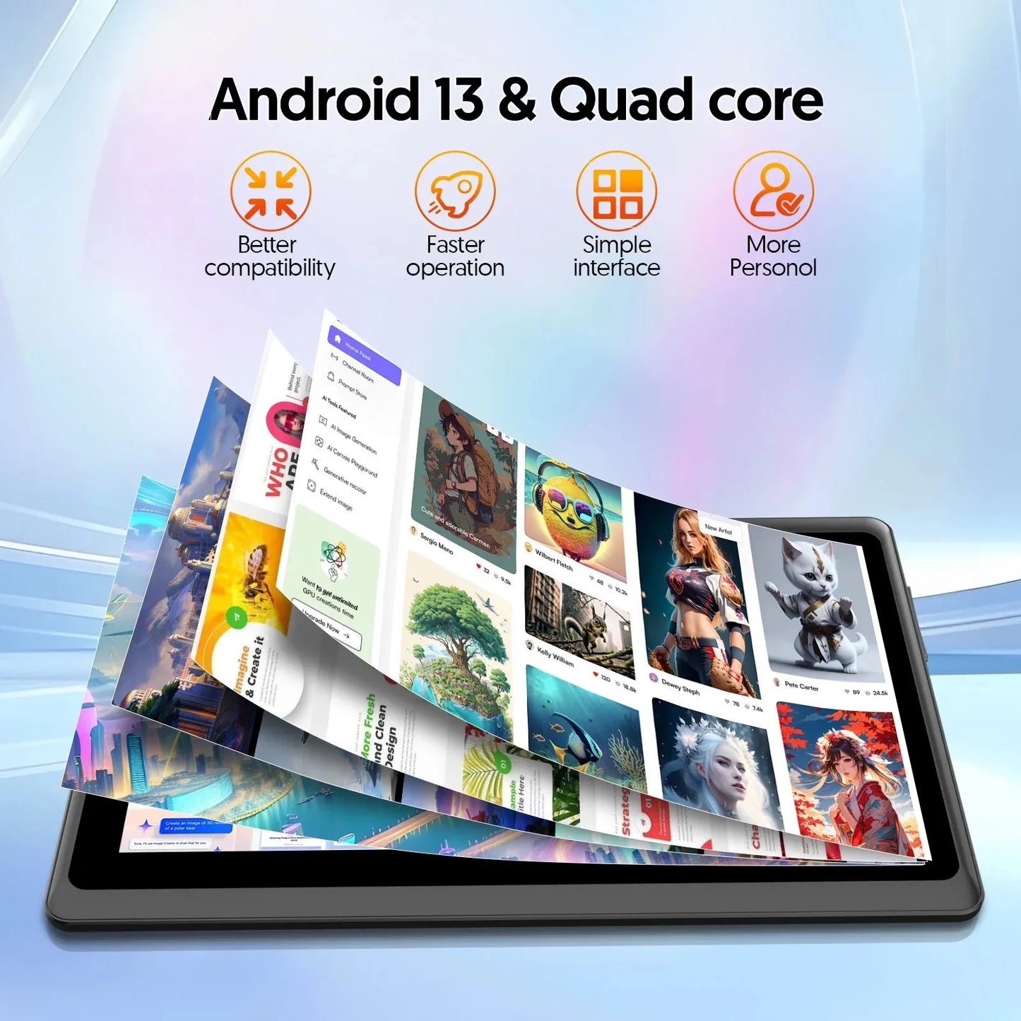 7 inç Android 13 Tablet - 4GB RAM, 32GB Depolama, 3500mAh Pil, HD IPS Ekran, Çift Kamera, WiFi, Bluetooth