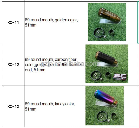 STLF Motorcycle Modified Exhaust Pipe SC Cylindrical Exhaust Pipe for ZX4R  CF450SR 250SR Ninja 400  Z900 DUKE390 R6 R1 R3
