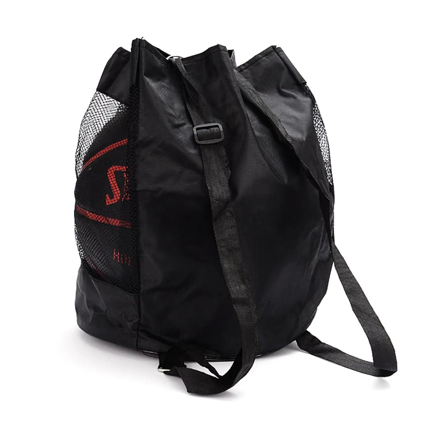 Drawstring Basketball Backpack, Basketball Box, Net Bag, Football Storage Backpack, Outdoor Volleyball Storage Bag, 32 cm, Black