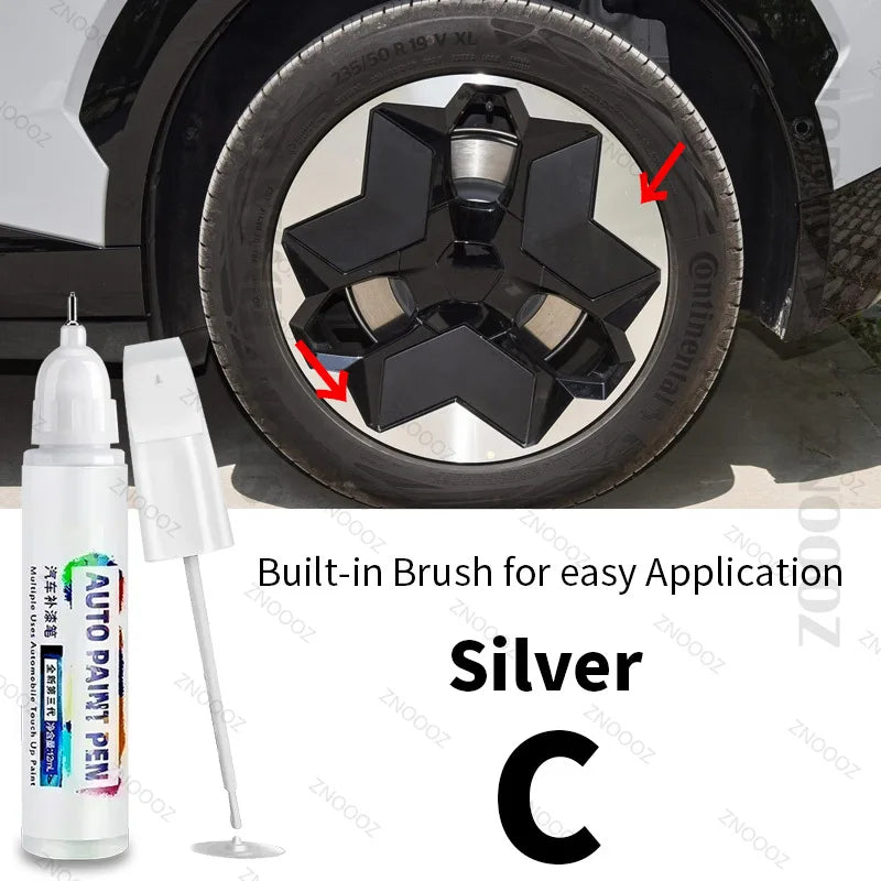For ZEEKR X Touch Up Paint Wheel Repair Kit Quick And Easy Wheel Scratch Repair Rim Paint For Car Wheel Repair Grey Silver Black