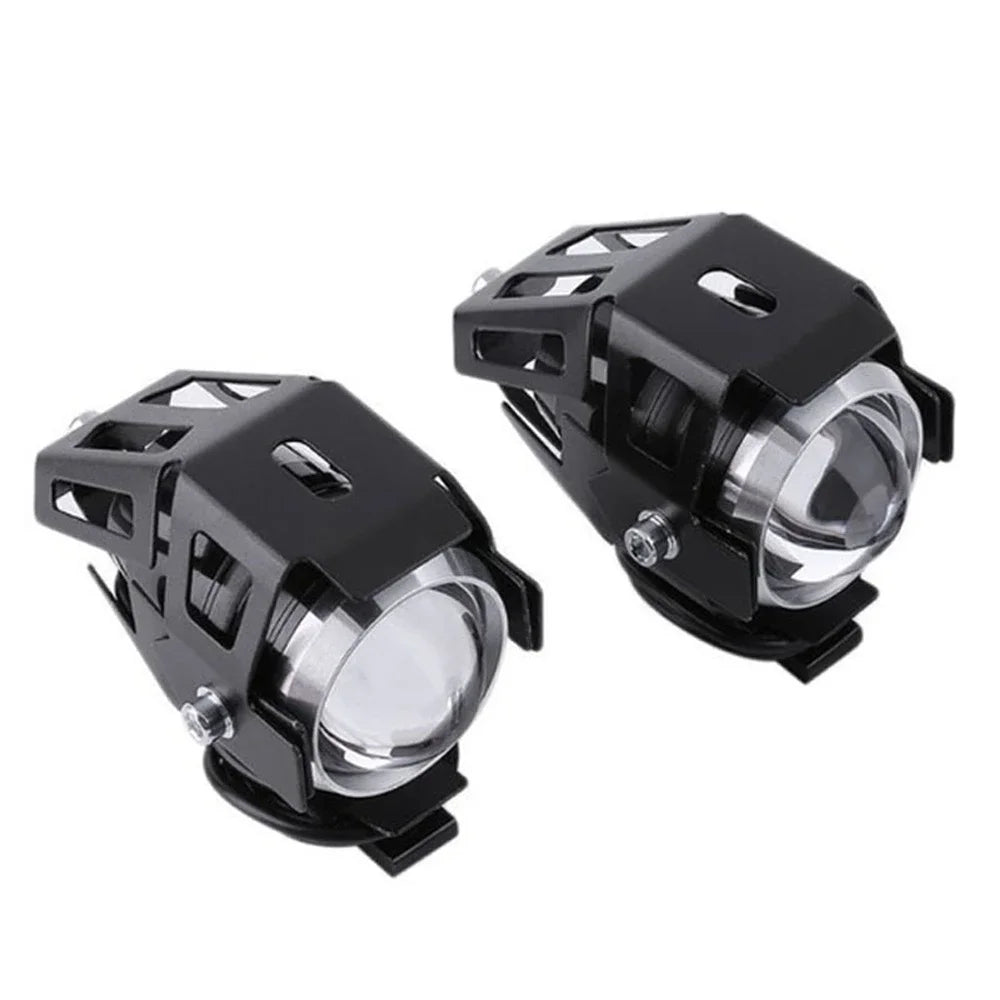 Motorcycle Headlight Fog Lights Super Bright Abgle Eyes Additional Spotlights U7 LED Driving Fog Spot Light with Switch 12V