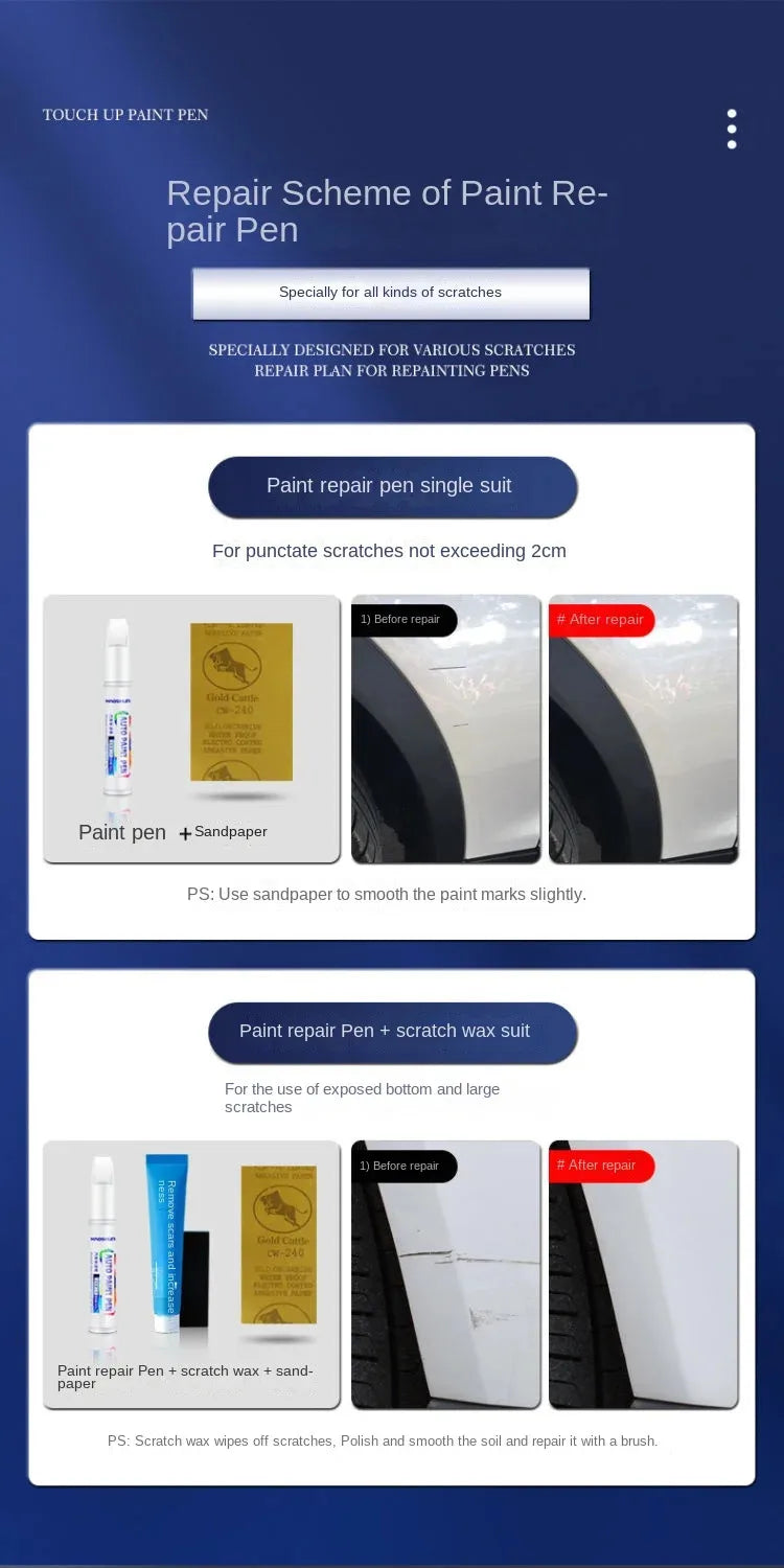 For Hyundai Accent MC RB HY XP 2000-2025 Paint Repair Pen Touch Up Scratch Remover DIY Auto Accessories Black White Blue Silver