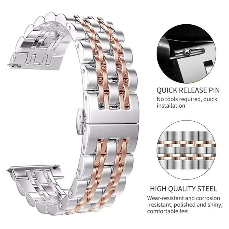 22mm Watch Stainless Steel Strap For KOSPET TANK T2 T3 M2 M3 Smartwatch Bracelet Band TANK T3 M3 Ultra Metal Correa Wristband