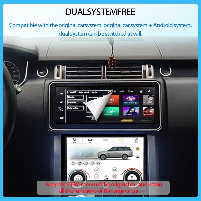 12.3" For Range Rover Vogue L405 2013-2017 Android 14 multimedia player car GPS radio Carplay automatically retains OEM menu