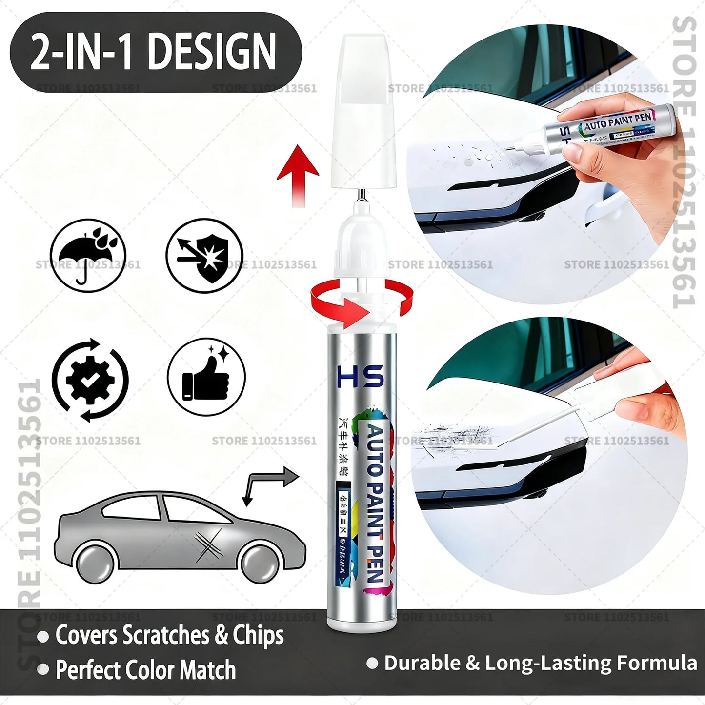 Car Paint Repair Pen For KIA Morning Paint Scratch Repair Accessories Yellow Clear White Alice Blue Green Midnight Black Silver