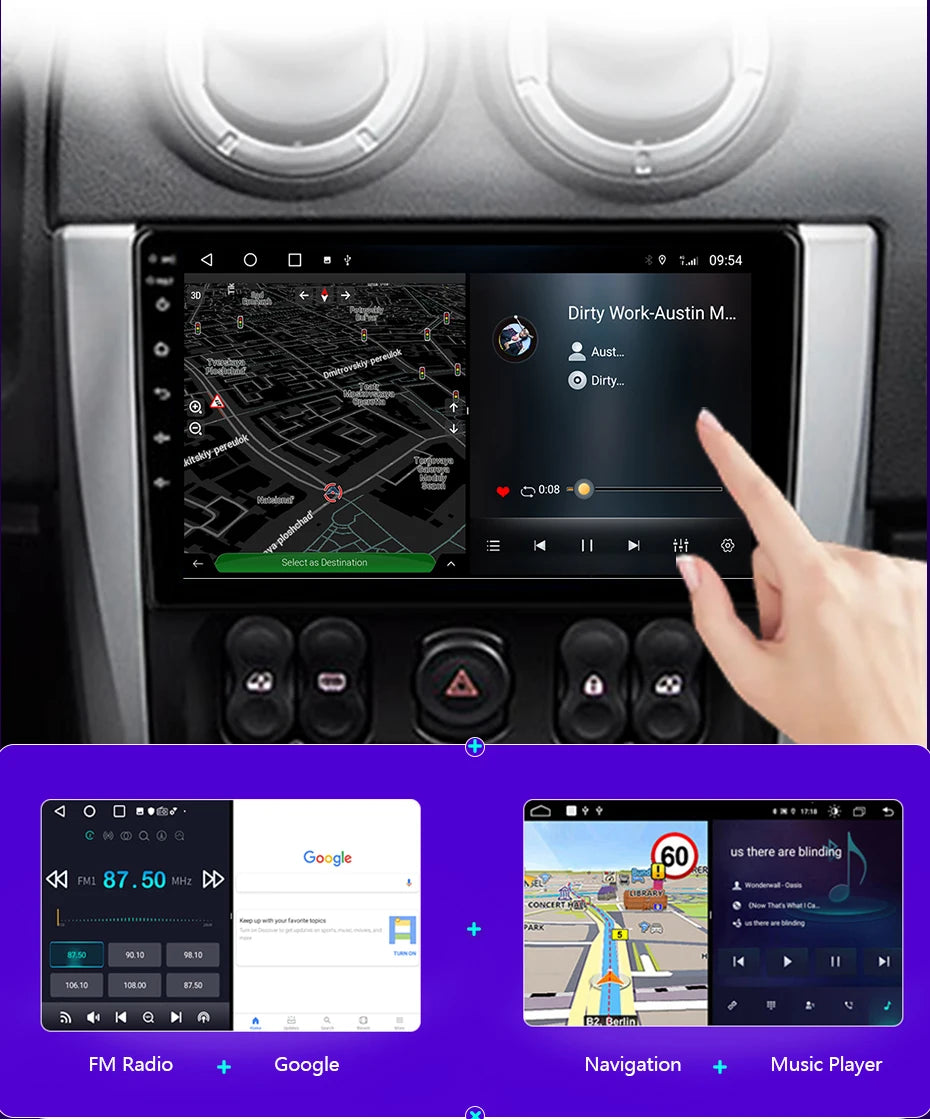 For Peugeot Partner 1 2002-2008 Car Radio Carplay Navigation GPS Multimedia Player Android Auto Video Display WiFi 4G No 2din 2K