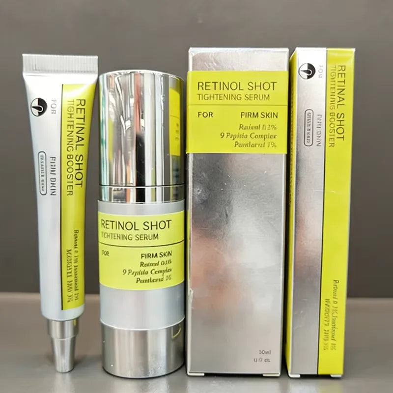 Retinol & Panthenol %1 Göz Kremi ve Serum Seti – C Vitamini, Nemlendirici, Sıkılaştırıcı, Halka ve İnce Çizgi Bakımı