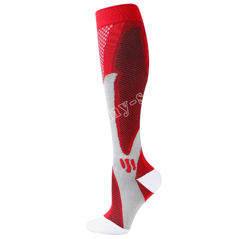 12 Colors Compression Socks For Football Anti Fatigue Pain Relief Men Women 20-30 Mmhg Running Socks Fit For Sport Socks