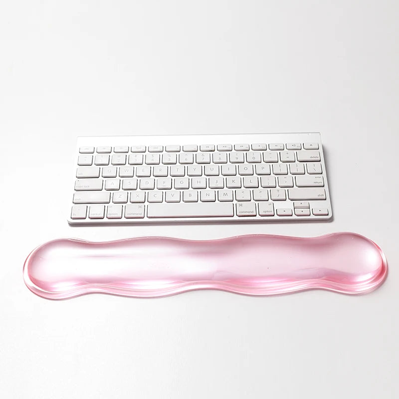 Bilek Destekli Mouse Pad - Kaydırmaz Silikon Şeffaf Klavye Bilekliği Masaüstü Ofis Oyun
