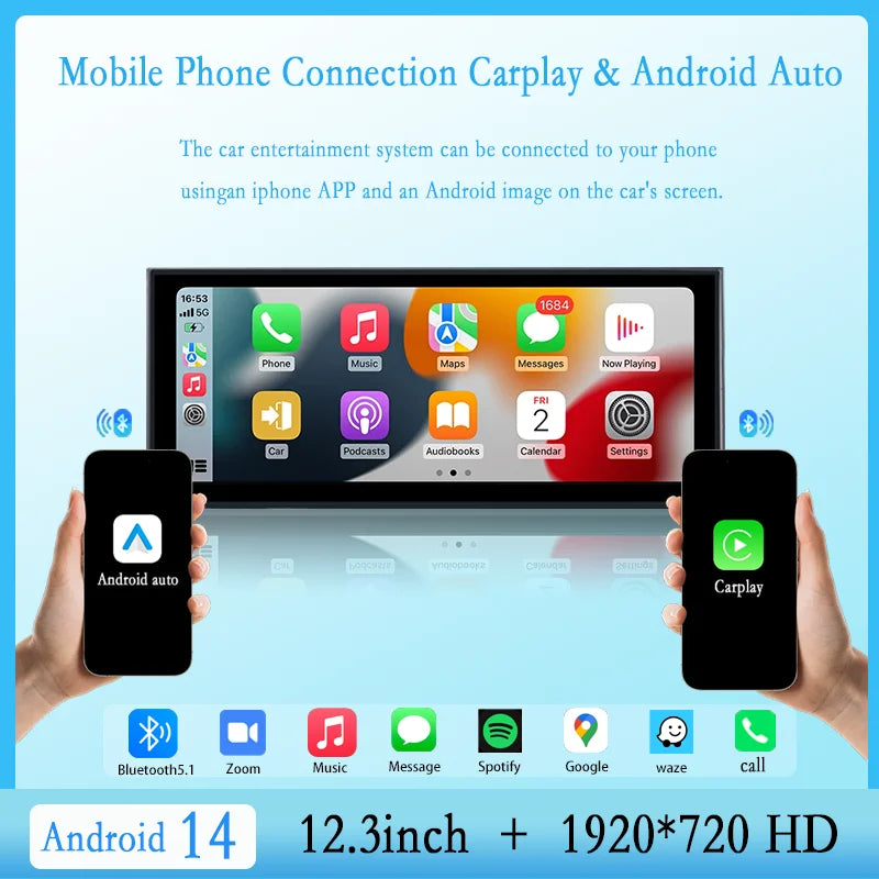 12.3" For Range Rover Vogue L405 2013-2017 Android 14 multimedia player car GPS radio Carplay automatically retains OEM menu