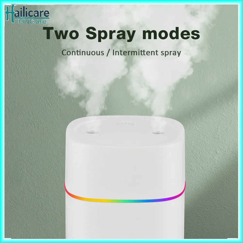Hava Nemlendirici 600ml – Serin Sis Aroma Difüzörü, USB Taşınabilir Ev ve Ofis Humidifier