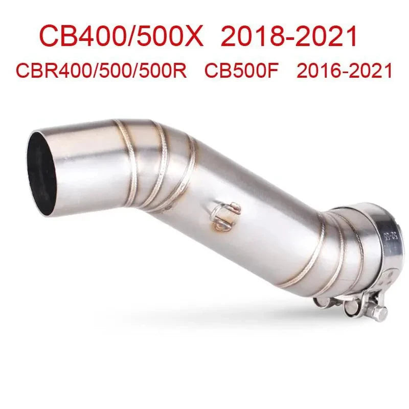 For Honda CB400 CBR400 CB500F CB500X CBR500 CBR500R 2016 - 2022 Motorcycle Exhaust Escape Moto mid Link Pipe 51mm Muffler