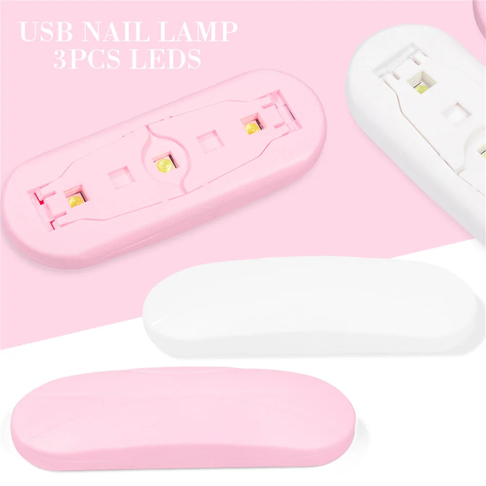 Mini UV LED Tırnak Kurutma Lambası 6W – Taşınabilir Jel Oje Kurutucu, 45s/60s Zamanlayıcı, USB Bağlantılı