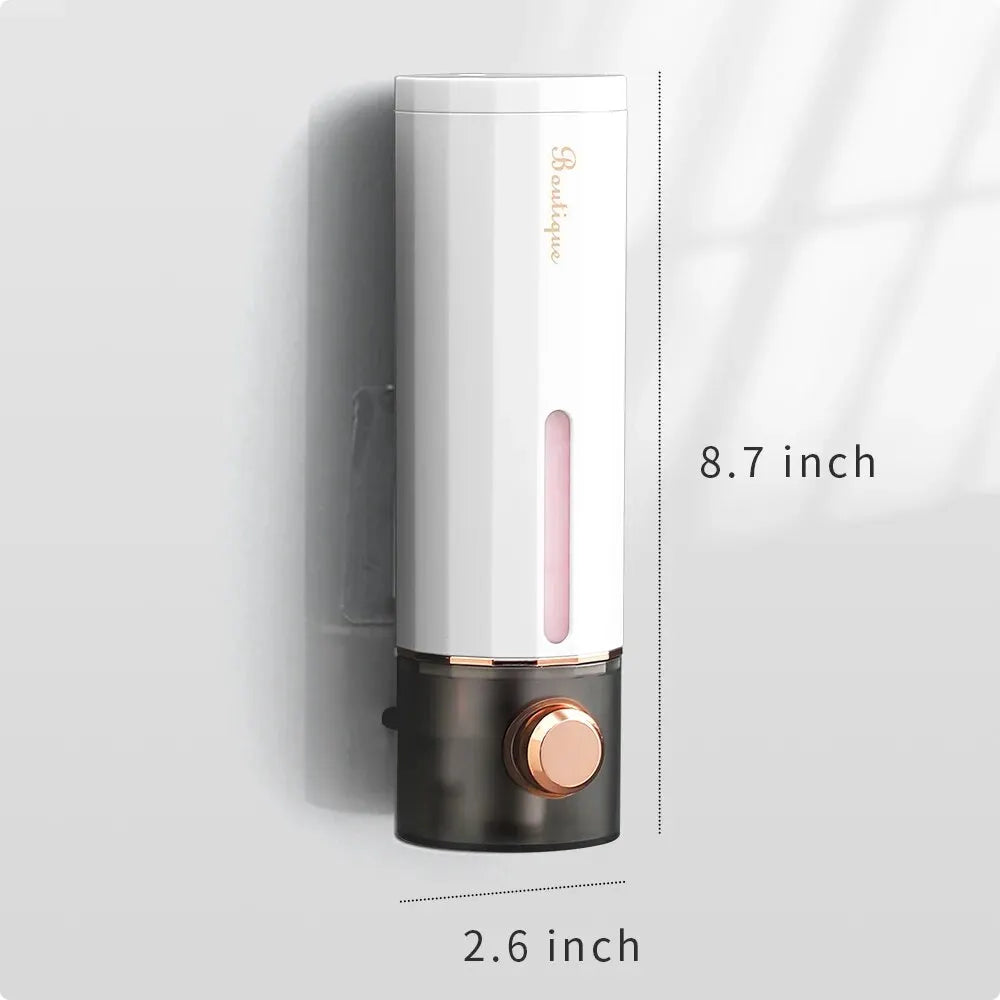 Delme Gerektirmeyen Sıvı Sabunluk – Duvara Monte, Basmalı, 450ml | Banyo, Mutfak, Otel