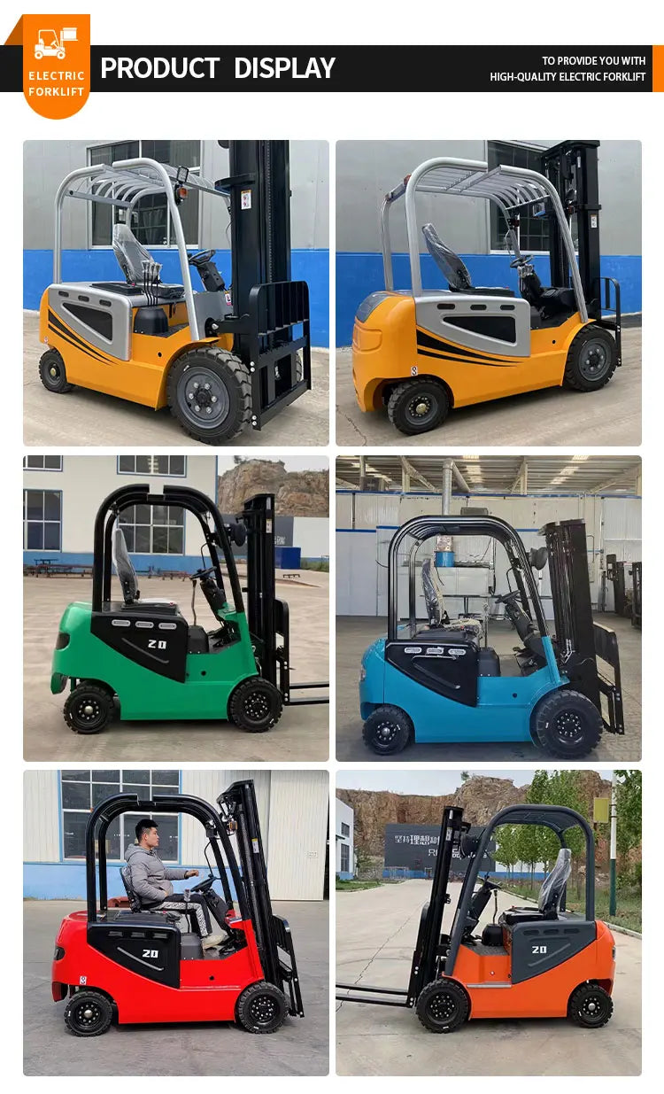 Nicosail 1.5 Ton Small Electric Forklift 3m Lift 2200kg Weight for Narrow Aisle Operation