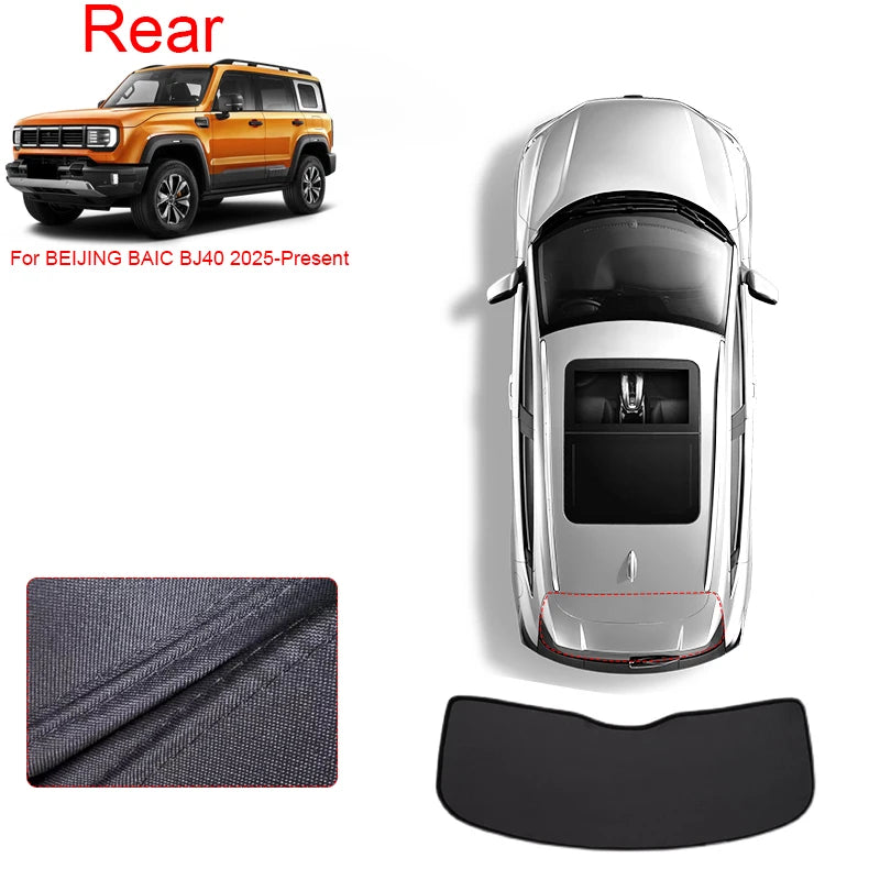 Car Black For BEIJING BAIC BJ40 2025-2026 Window Privacy Sunshade Auto Anti-UV Heat Insulation Protect Cover Interior Accessory