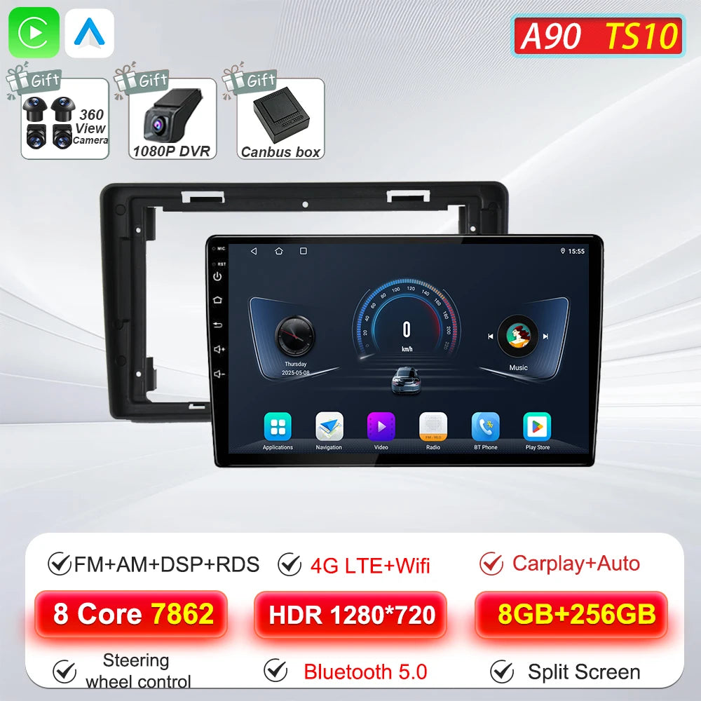 Car Multimedia Radio Player For Citroen Berlingo B9 Peugeot Partner 2008 - 2019 Carplay Auto Navigation GPS Stereo Android 16 BT