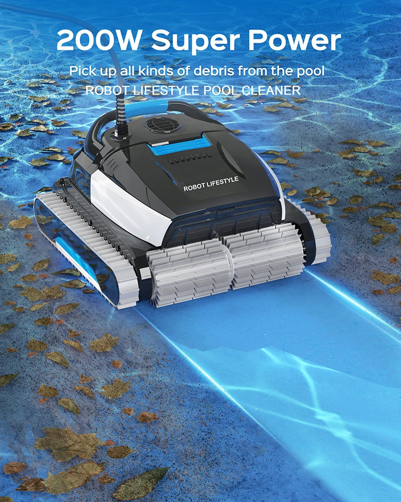 Pool Vacuum Cleaner with 18m Floating Cable Robot Swimming Pools Cleaning Machine WY350 Brushless Motor
