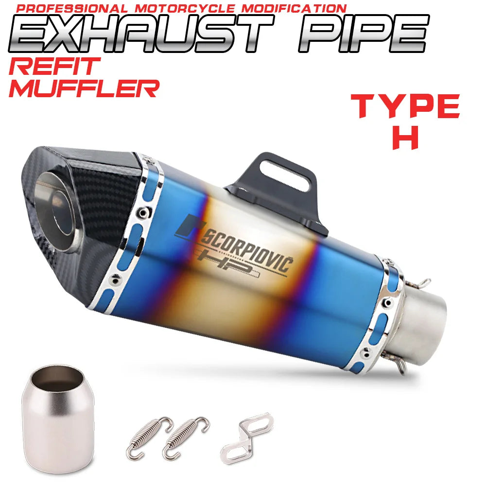 Factory Hot Selling CH-Universal Motorcycle Exhaust  New Condition For Cbr400 Z400 Gsx250 R6 MT15 R3 R25
