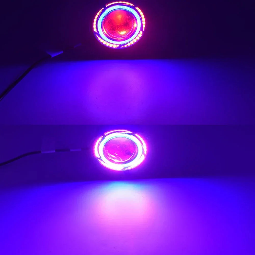 Motorcycle Headlight Fog Lights Super Bright Abgle Eyes Additional Spotlights U7 LED Driving Fog Spot Light with Switch 12V