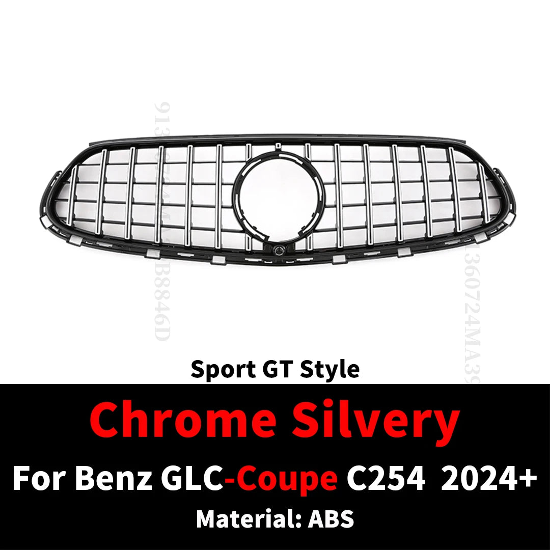 Sport Middle Mesh Front Radiator Grid Bumper Grille Grill For Mercedes C254 Benz New GLC Coupe 2024+ GT Style Tuning Accessories
