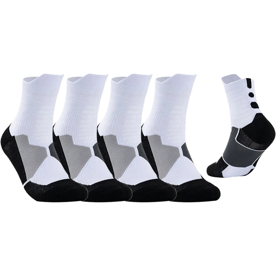 5Pairs Athletic Socks for Men Women Football Basketball Baseball Rugby Soccer Running Hiking Tennis Skateboard