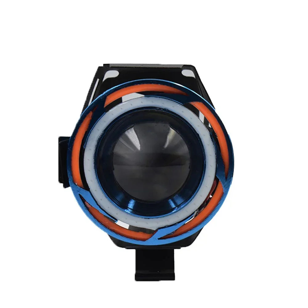 Motorcycle Headlight Fog Lights Super Bright Abgle Eyes Additional Spotlights U7 LED Driving Fog Spot Light with Switch 12V