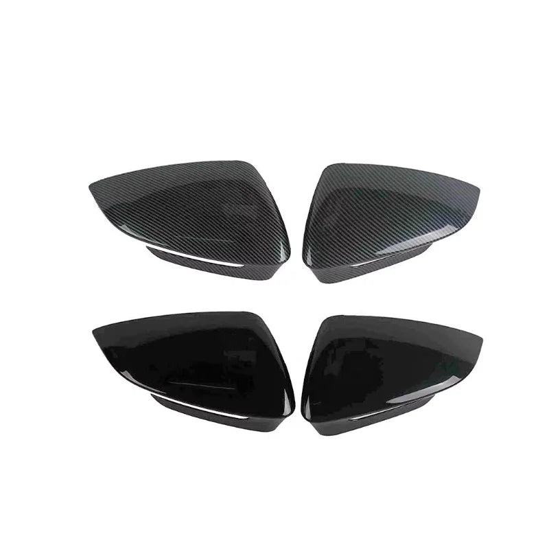 Car Mirror Cover for Audi Q4 e-tron F4 Sportback 2022~2026 ABS Carbon Fiber Black Trim Rearview Mirror Sticker Part Accessories