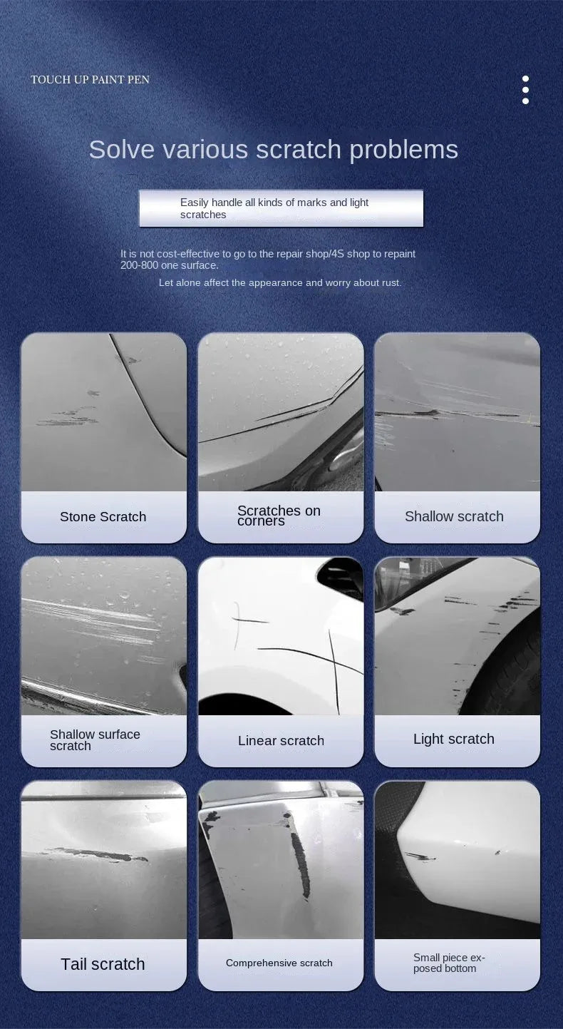For Hyundai Accent MC RB HY XP 2000-2025 Paint Repair Pen Touch Up Scratch Remover DIY Auto Accessories Black White Blue Silver