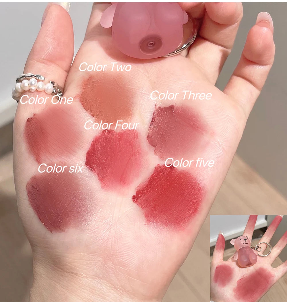 ART VALUE Sevimli Ayıcık Dudak Kili – Mat, Uzun Kalıcı, Anahtarlık Tasarımlı Lip Gloss