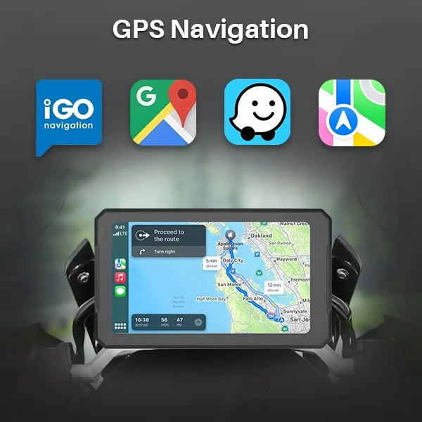 Motorcycle 7 Inch Portable GPS Navigator IP67 Waterproof Android Player HD Display  WiFi 5G Carplay for BMW Motorcycle