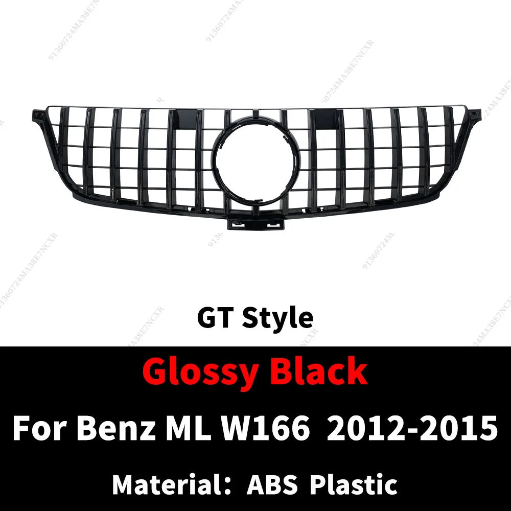 Front Inlet Grille Mask Grid Grill Sport Tuning Mesh Body Kit For Mercedes 2012-2015 Benz ML W166 Like ML320 ML350 ML400 Style