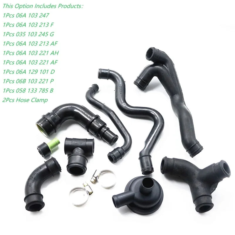 Crankcase Breather Hose Ventilation Vacuum Tube Check Valve Assembly For Audi A3 8L A4 B6 A6 C5 VW Golf 4 MK4 Jetta Passat B5