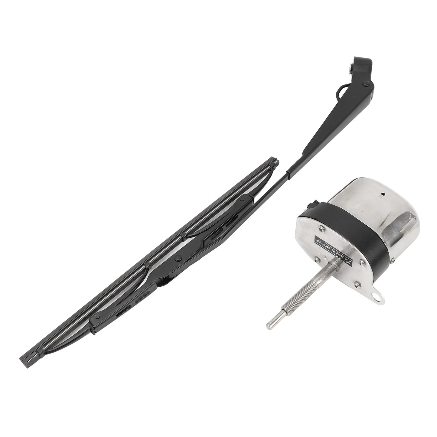 Electric Motor Windshield Wiper Arm Uniform Wiping Wear Resistant Wiper Motor Blade Kit 12V for Tractor Fishing Boat ATV UTV