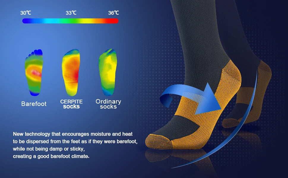 12 Colors Compression Socks For Football Anti Fatigue Pain Relief Men Women 20-30 Mmhg Running Socks Fit For Sport Socks