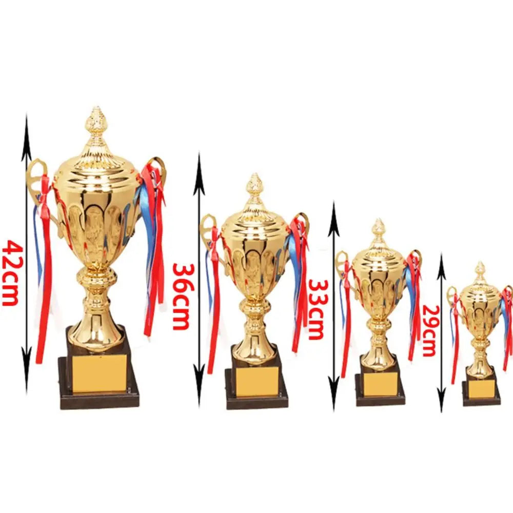 Sports Games Gold Trophy Awards Champion with Lid Winner Award Trophy Toy School Rewarding Supply Competition Soccer