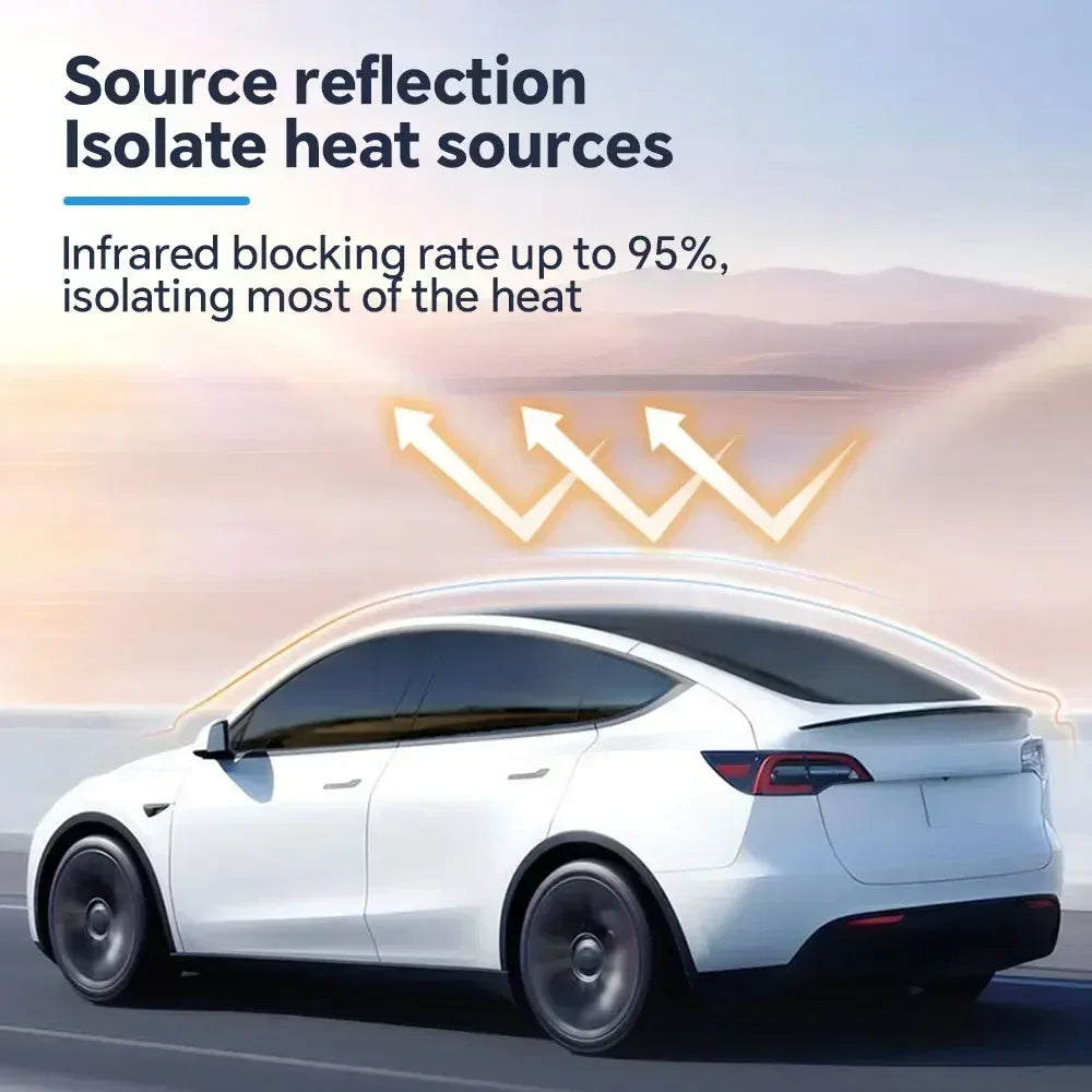 For Tesla Model 3 UP Pre-cut Window Privacy Tint Film One Way Solar UV Protector Heat Rejection Car Glass Sticker Summer