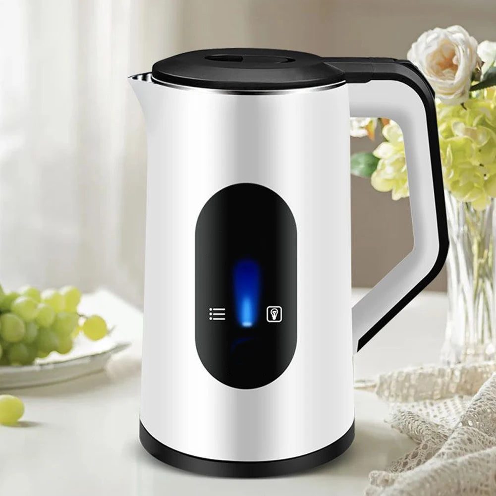 2.2L Paslanmaz Çelik Elektrikli Su Isıtıcı - Dijital Gösterge, Otomatik Kapanma, 1500W Hızlı Kayış, Çay ve Kahve İçin