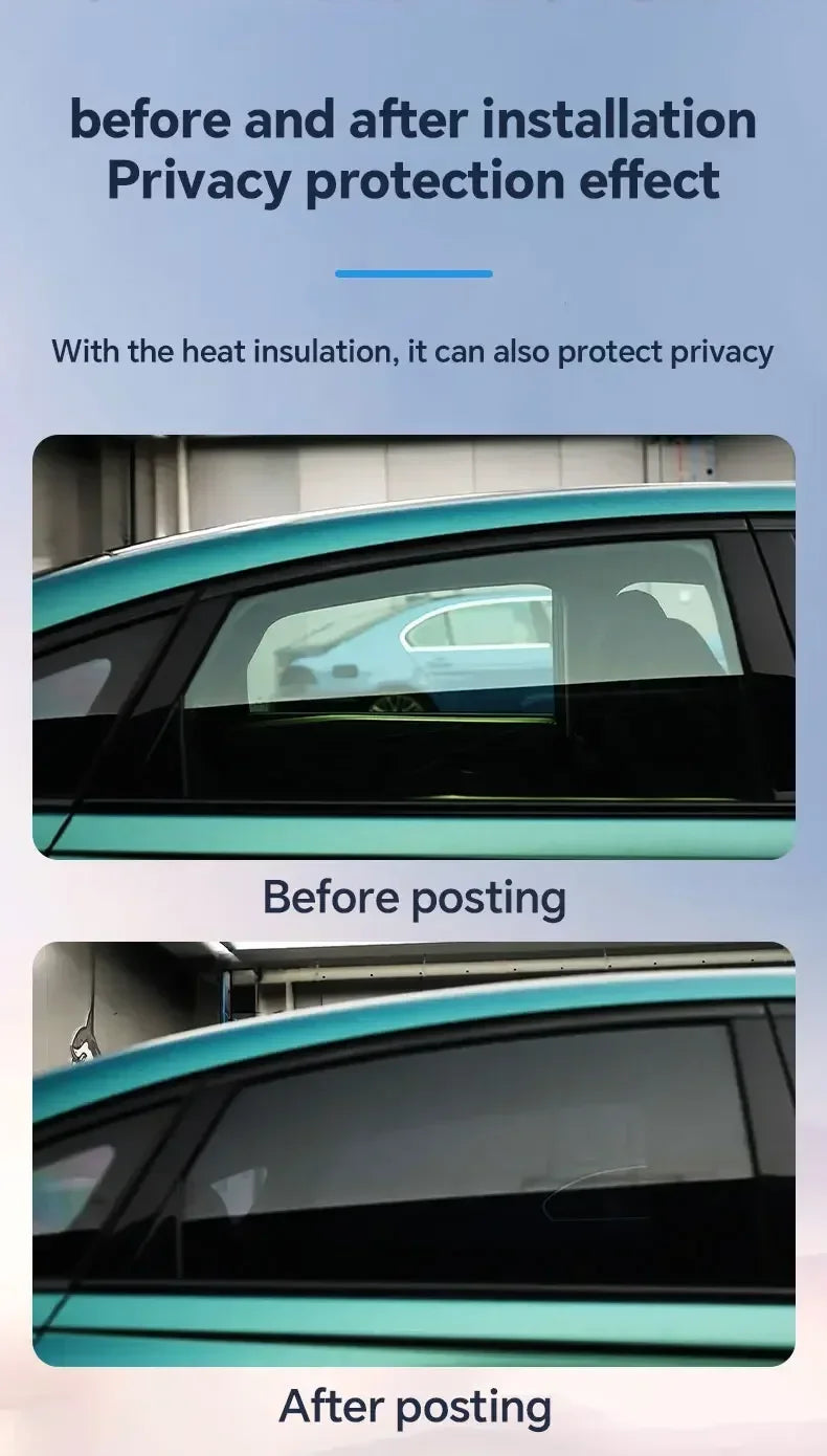 For Tesla Model 3 UP Pre-cut Window Privacy Tint Film One Way Solar UV Protector Heat Rejection Car Glass Sticker Summer