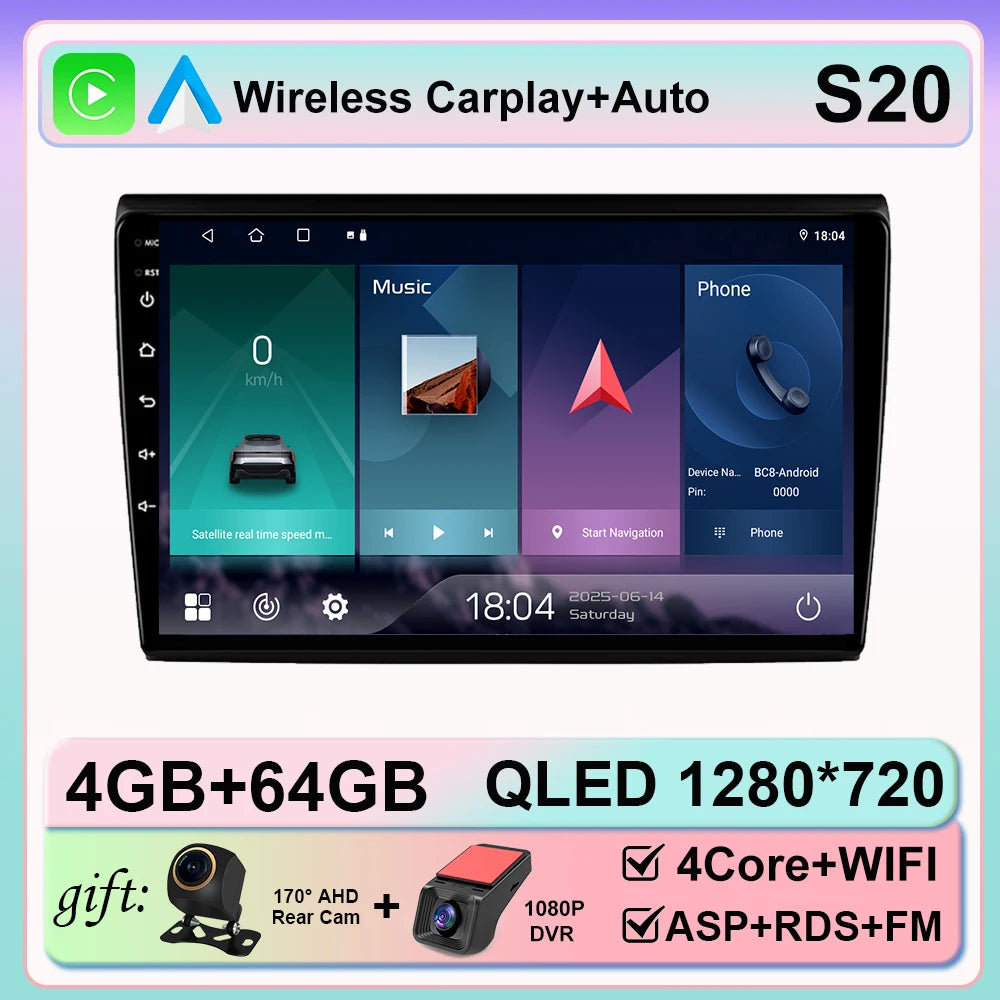 Android 16 For Fiat Bravo 198 2 II 2007 - 2014 2K QLED Stereo Car Radio Multimedia Video Player GPS 4G CarPlay