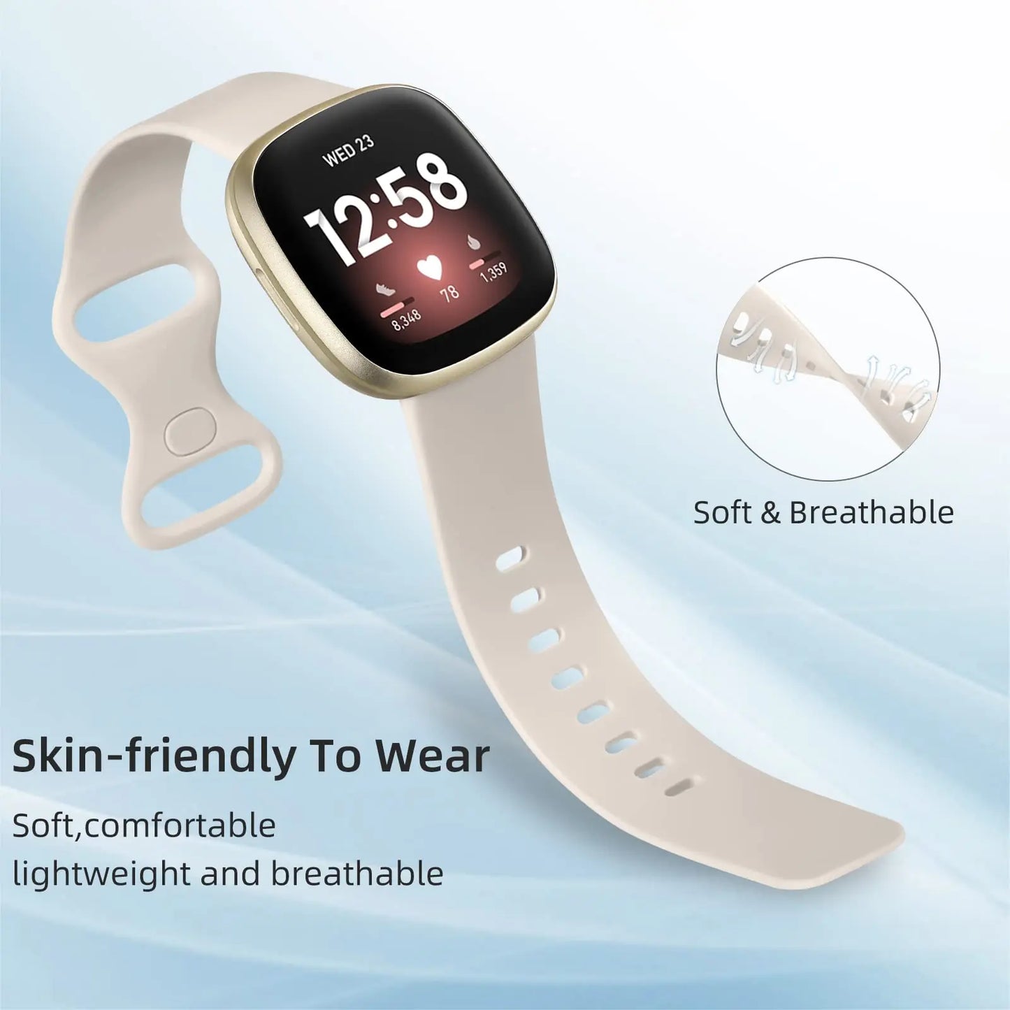 Strap for Fitbit Versa 4 3 Sense 2 band Smartwatch Accessories replacment wristband Sport silicone Bracelet Fitbit Versa 4 Strap