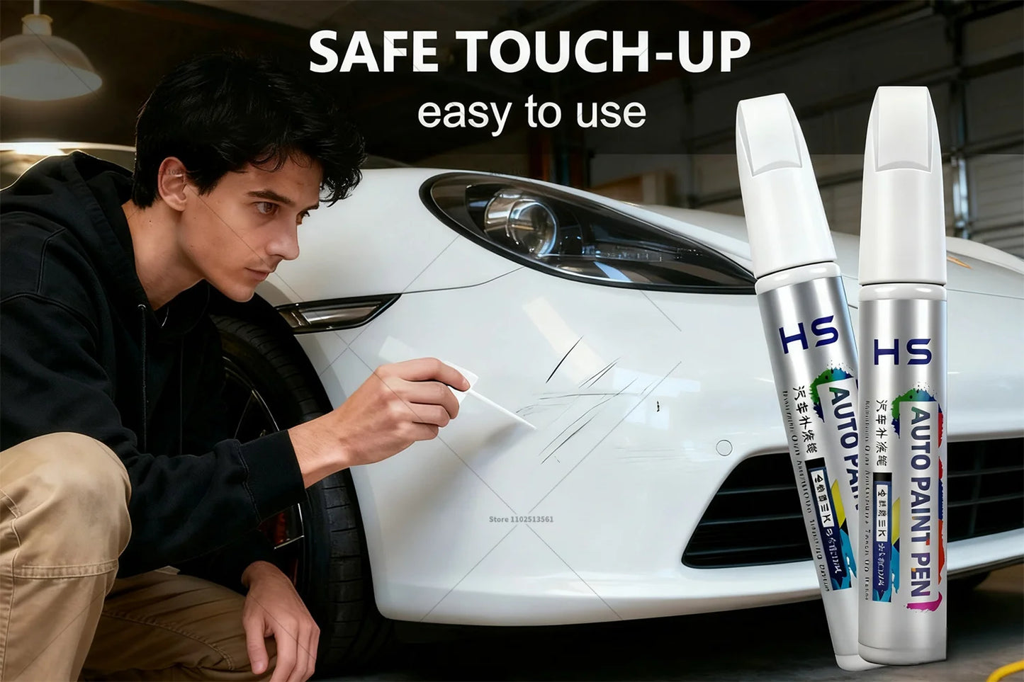 For Fiat 500 Car Paint Repair Pen Touch Up Scratch Remover DIY Auto Accessories Black Red White Silver Grey Yellow Orange Brown