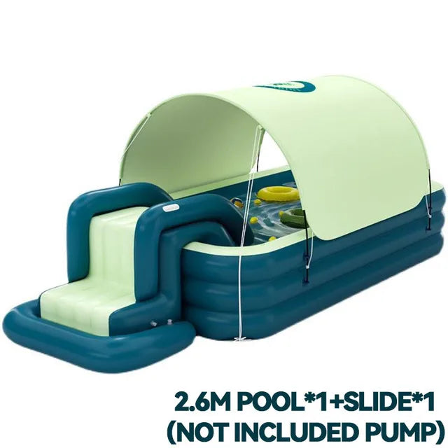 Large Summer Swimming Pool Inflatable Large Pools For Family With Slide Inflatable Toys Water Game Outdoor Games Baby Pool