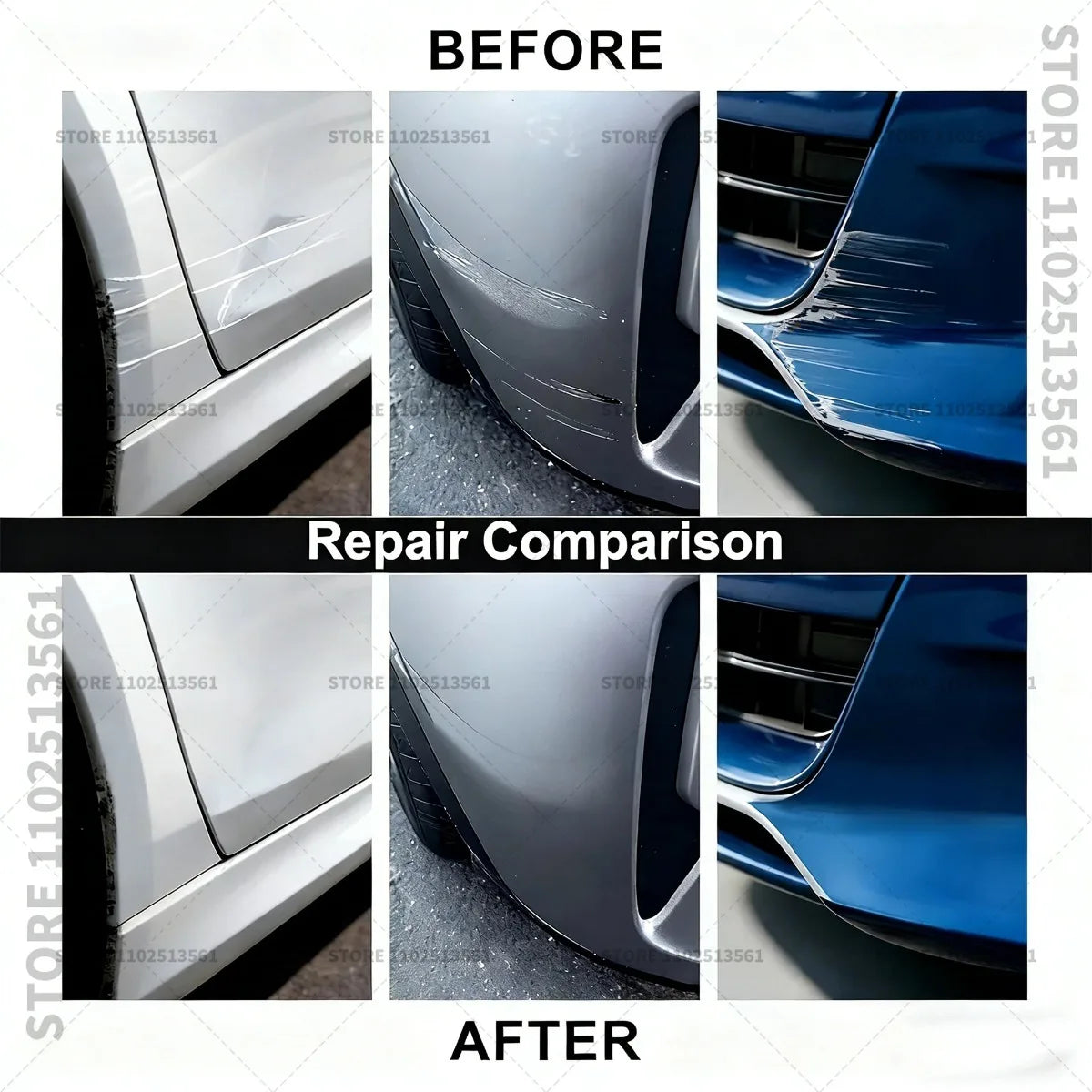 Touch Up Paint Pen for Car Scratch Repair Quick Dry Auto Paint Brush for Minor Paint Damage For KIA Rio 2000-2025 White Silver