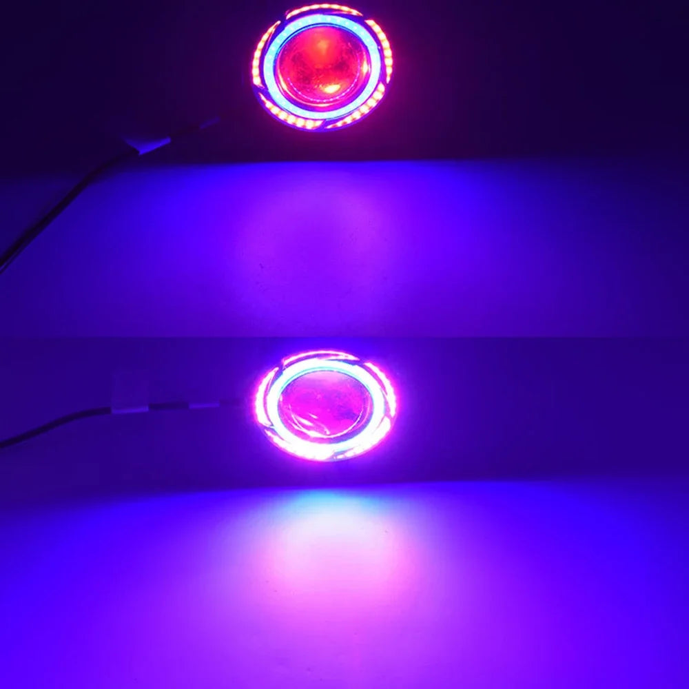 Motorcycle Headlight Fog Lights Super Bright Abgle Eyes Additional Spotlights U7 LED Driving Fog Spot Light with Switch 12V